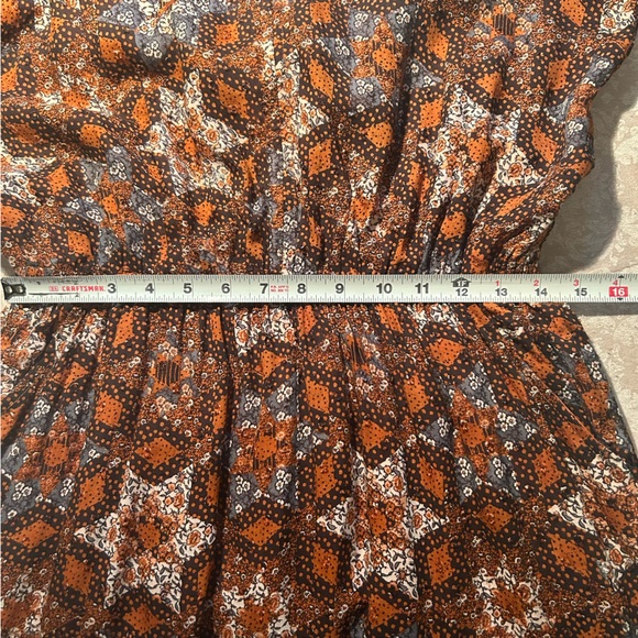 Garnet Hill ~new~ Ballard Swiss-Dot Maxi Dress in Copper Patchwork size Small - Picture 13 of 16